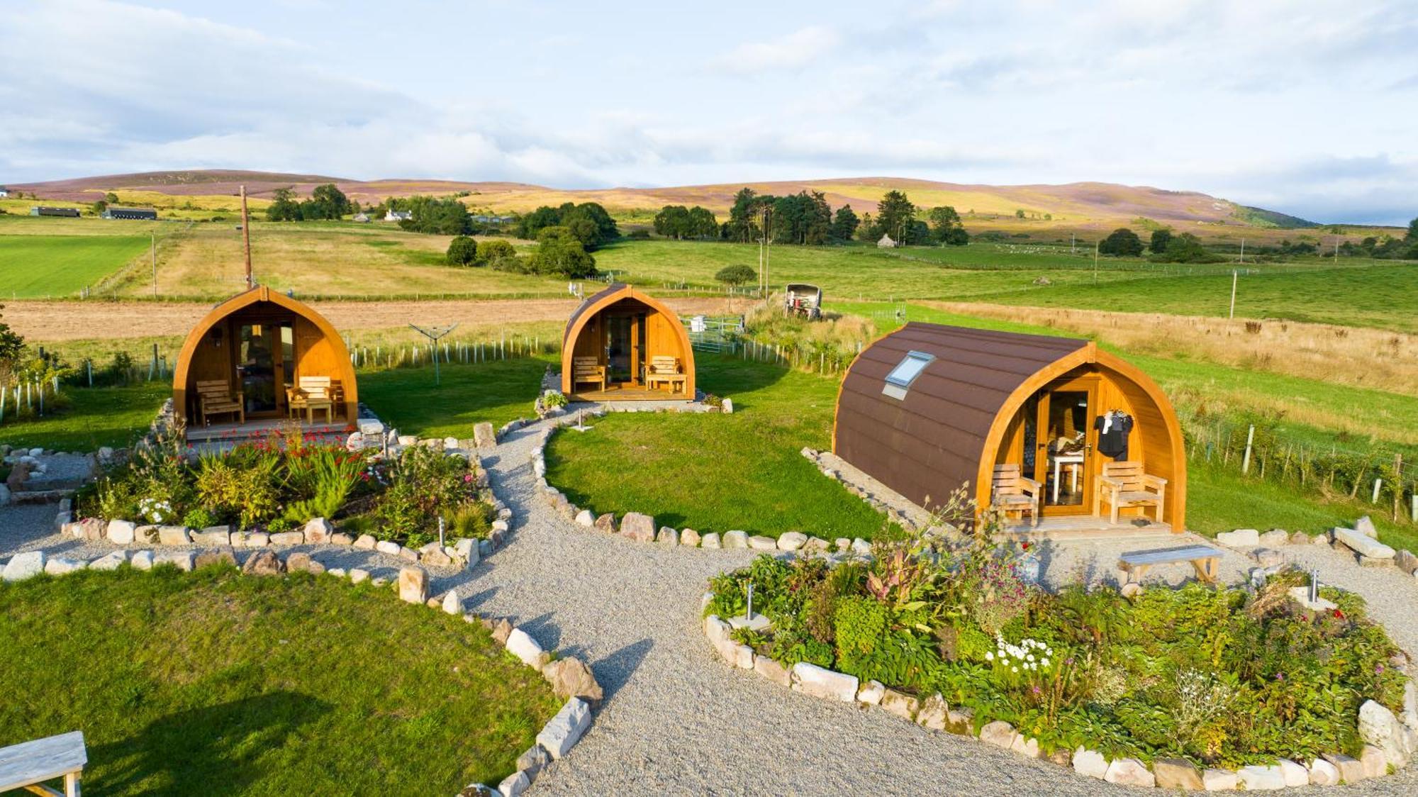 Migdale Pods Luxury Glamping Apartment Bonar Bridge Exterior photo