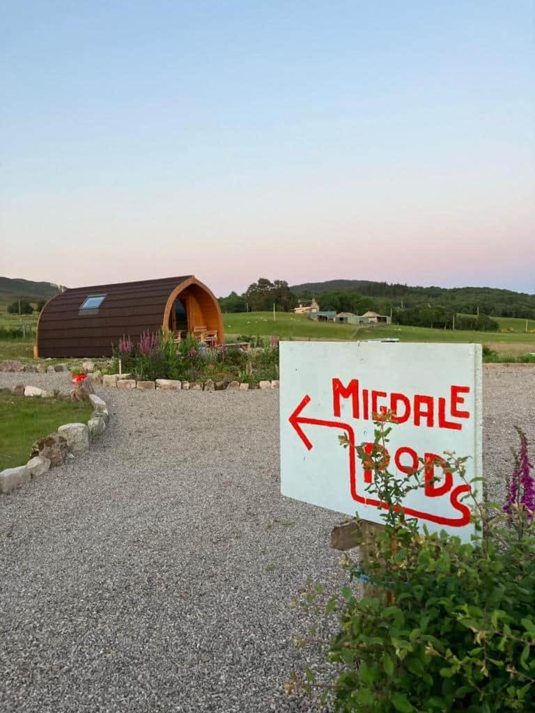 Migdale Pods Luxury Glamping Apartment Bonar Bridge Exterior photo